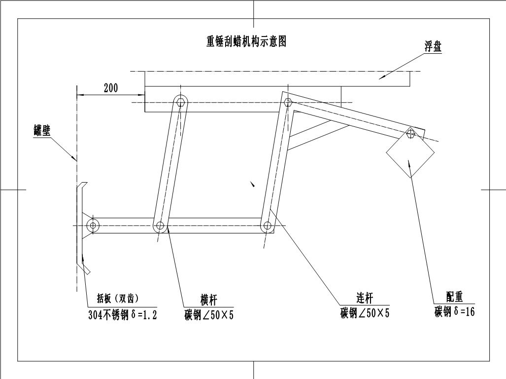 重錘式刮蠟機構